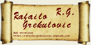 Rafailo Grekulović vizit kartica